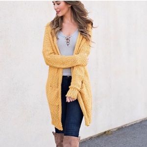 NanaMacs mustard cardigan